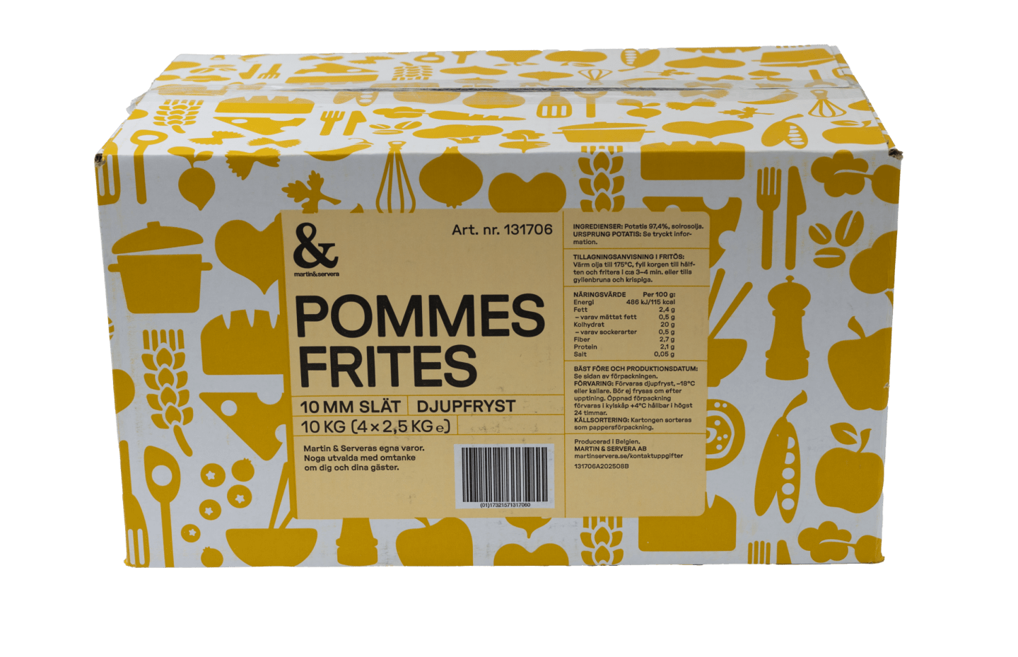 Pommes frites slät 10mm 2,5kg - Bild 1 av 3