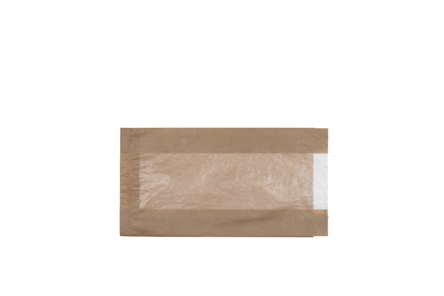Smörgåspåse brun fönster 140x55x250 mm