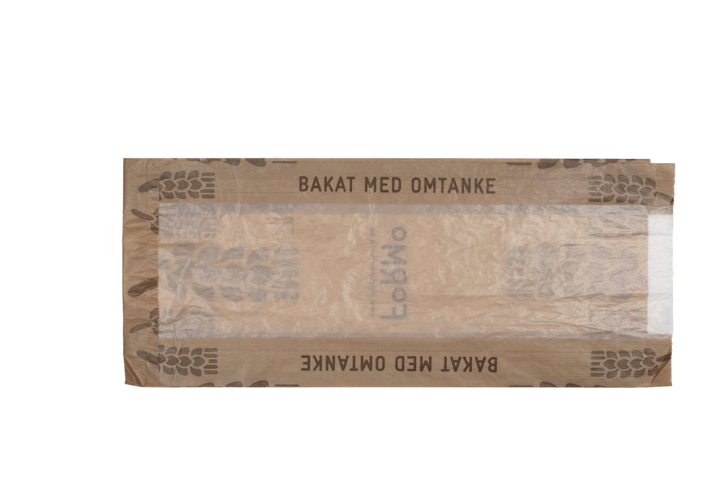 Brödpåse 3kg brun fönster 180x85x420 mm