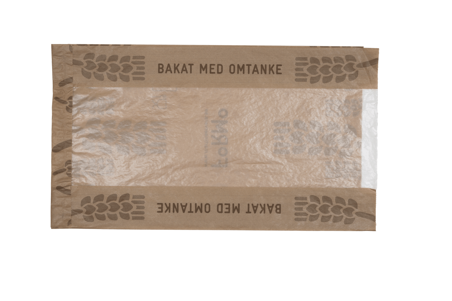 Brödpåse 5kg brun fönster 230x95x390 mm