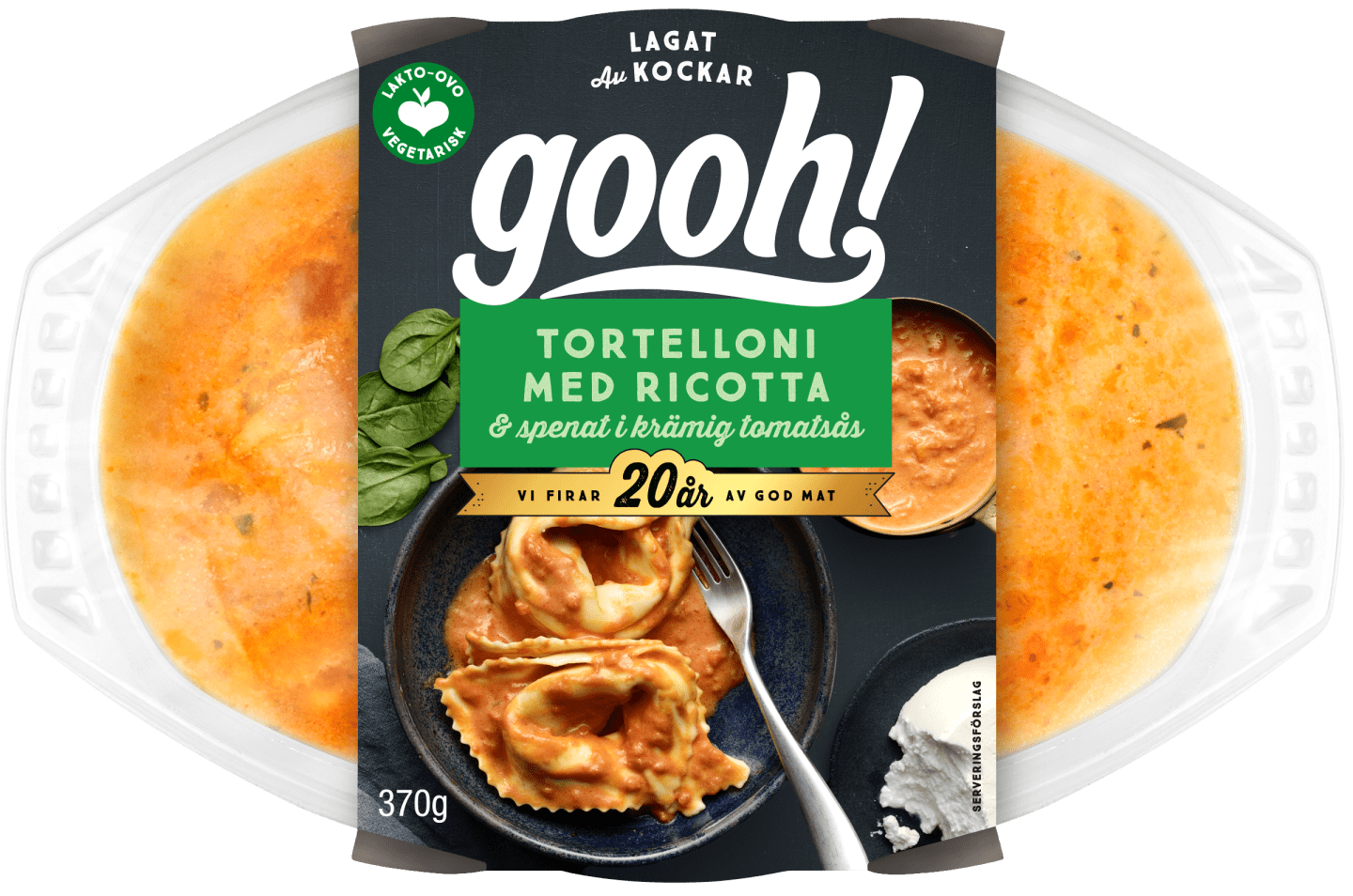 Tortelloni med ricotta och spenat 370g