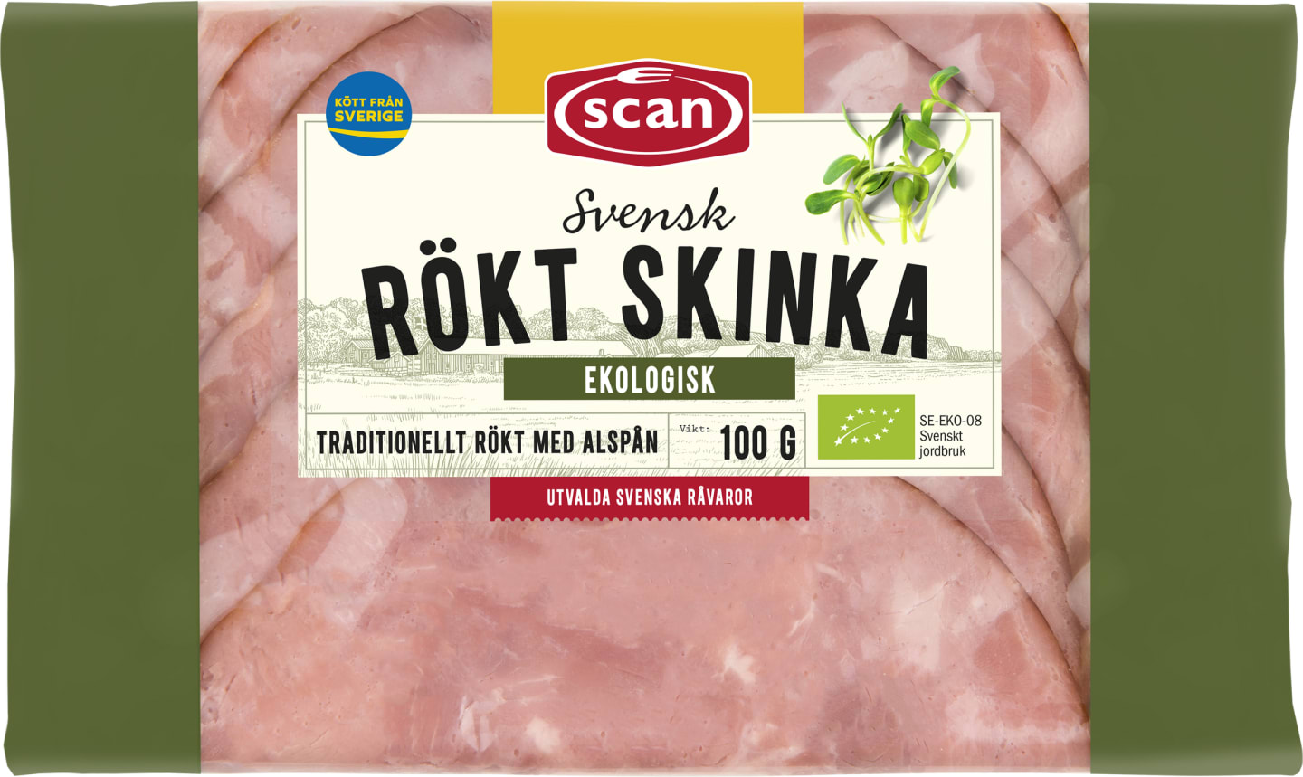 Skinka rökt skivad 100g