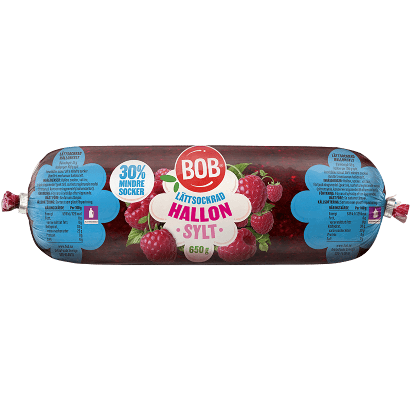 Hallonsylt lättsockrad Refill 650g
