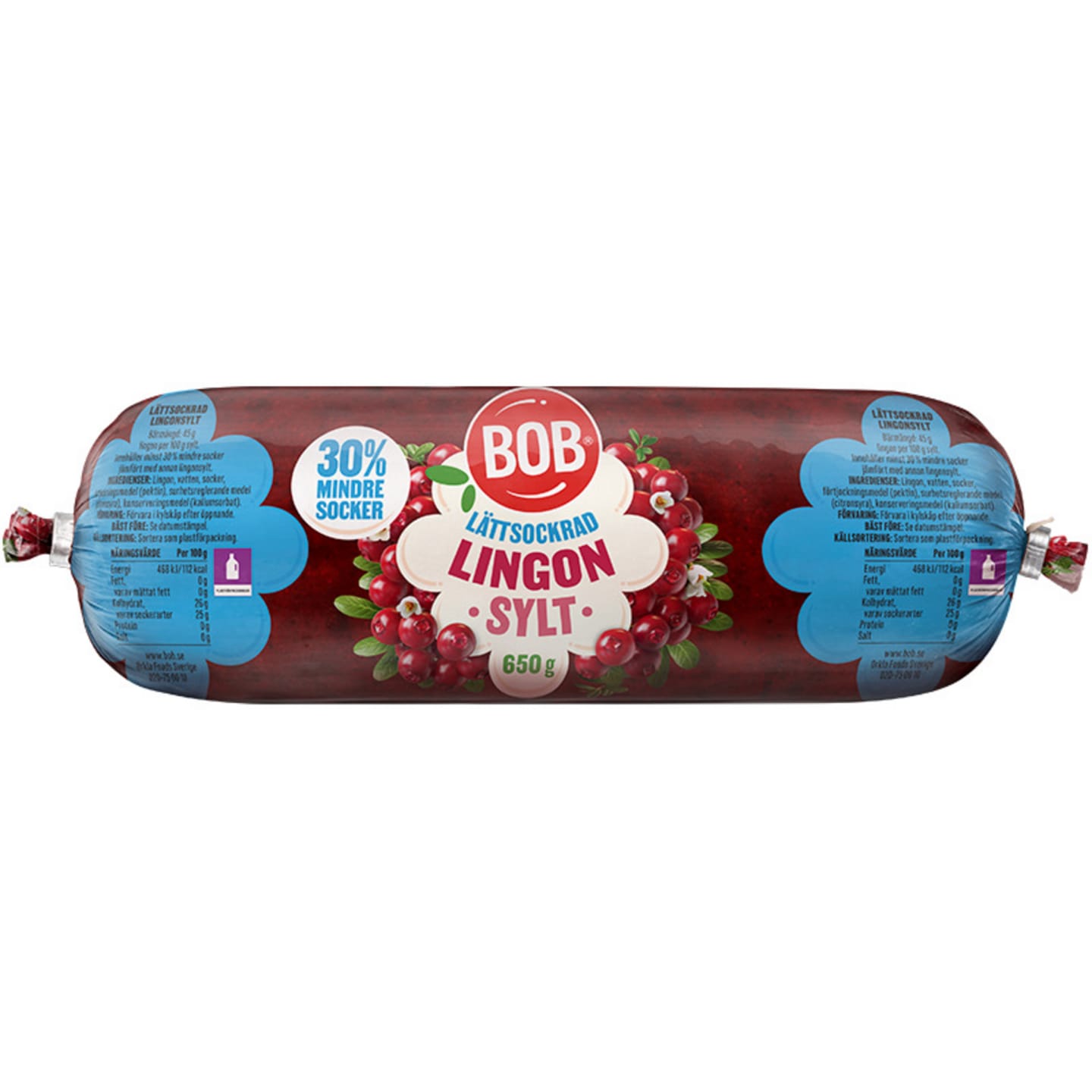 Lingonsylt Refill lättsockrad 650g