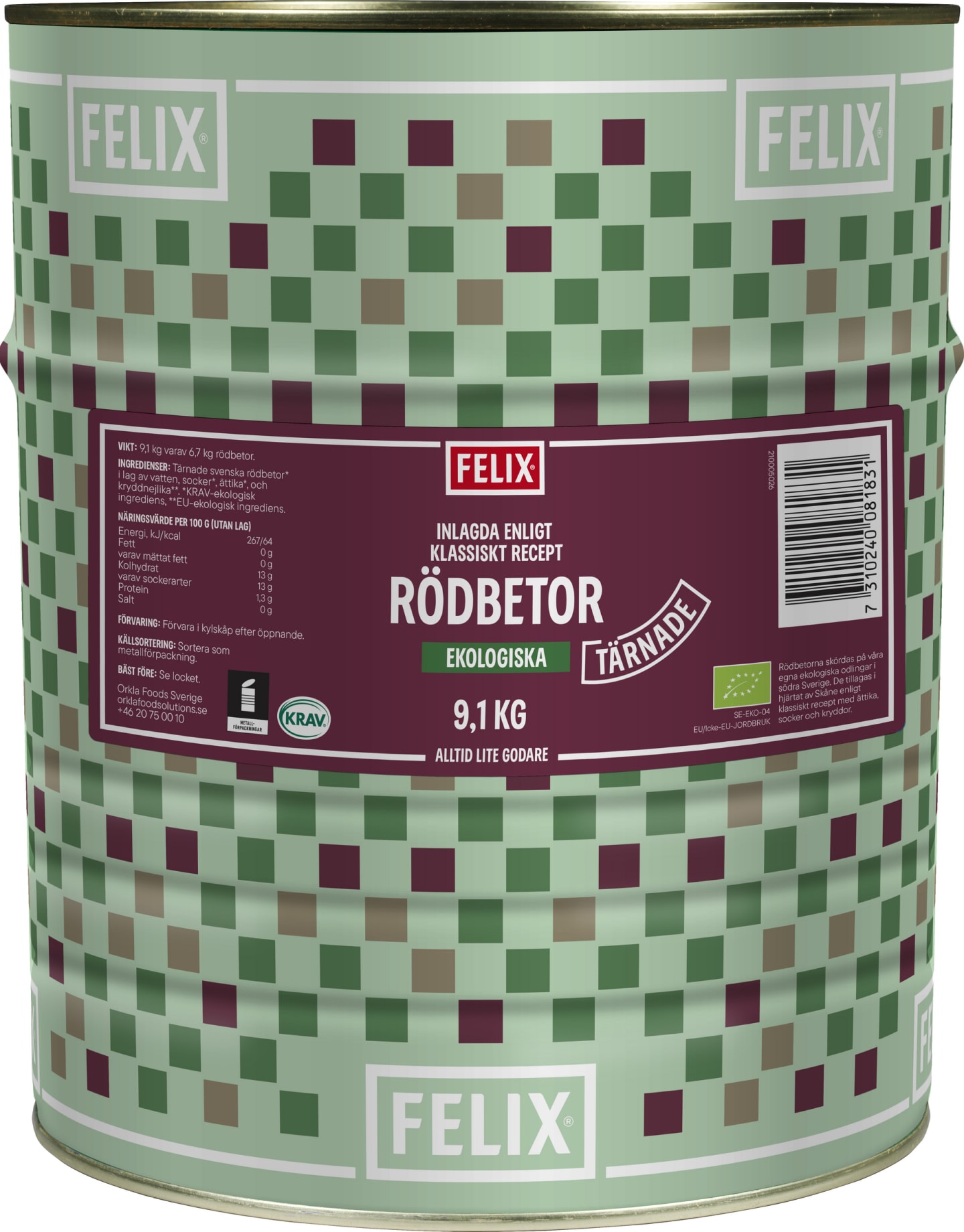 Rödbeta tärnad 9,1kg - Bild 1 av 1