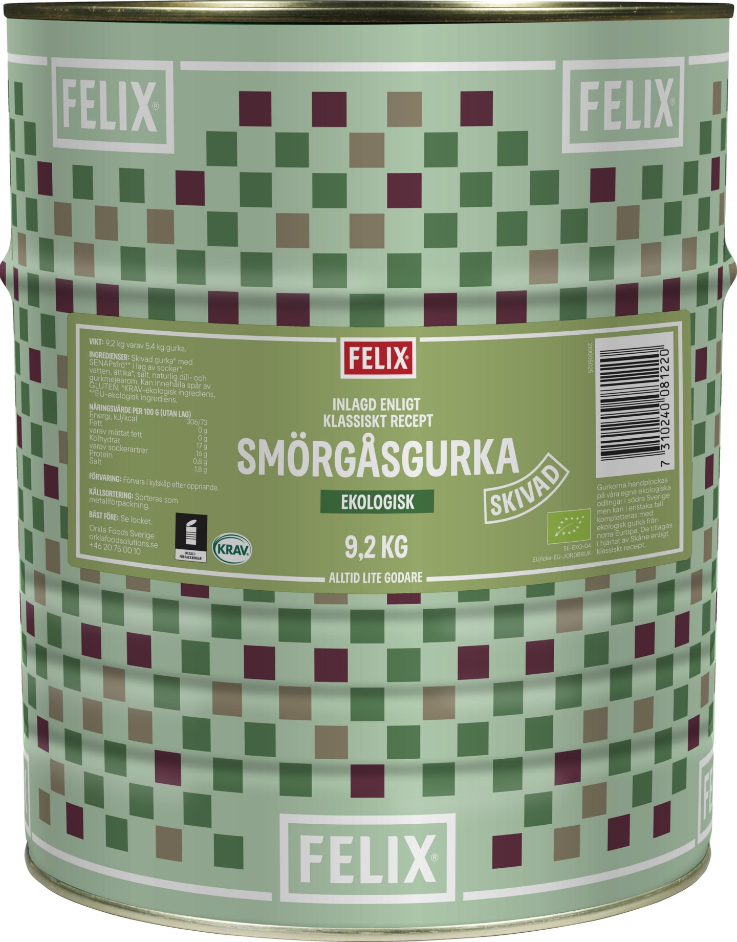 Smörgåsgurka 9,2kg