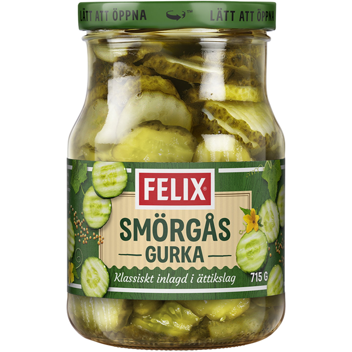 Smörgåsgurka skivad 715g