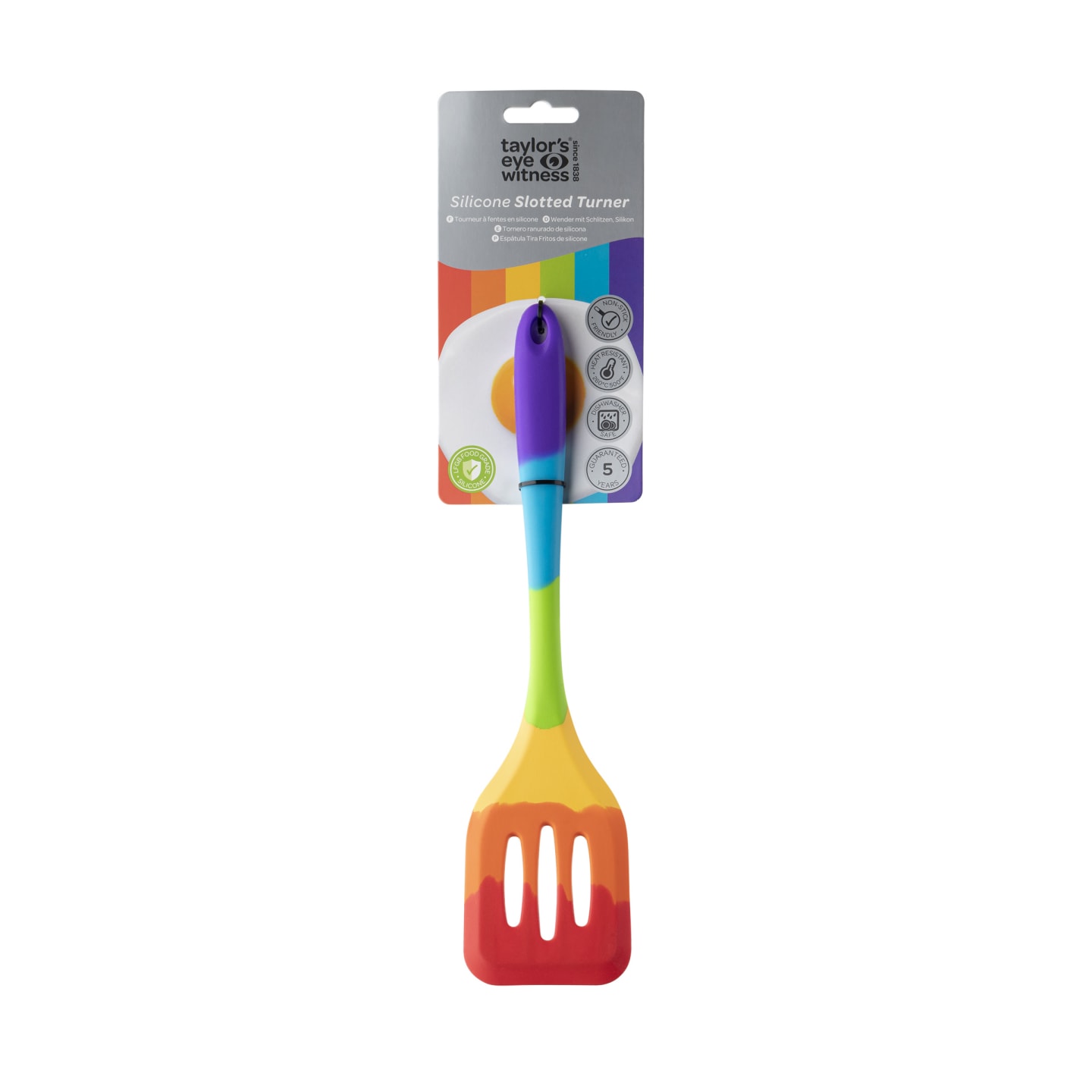 Stekspade perf 28cm Silikon Regnbågsf - Bild 1 av 2
