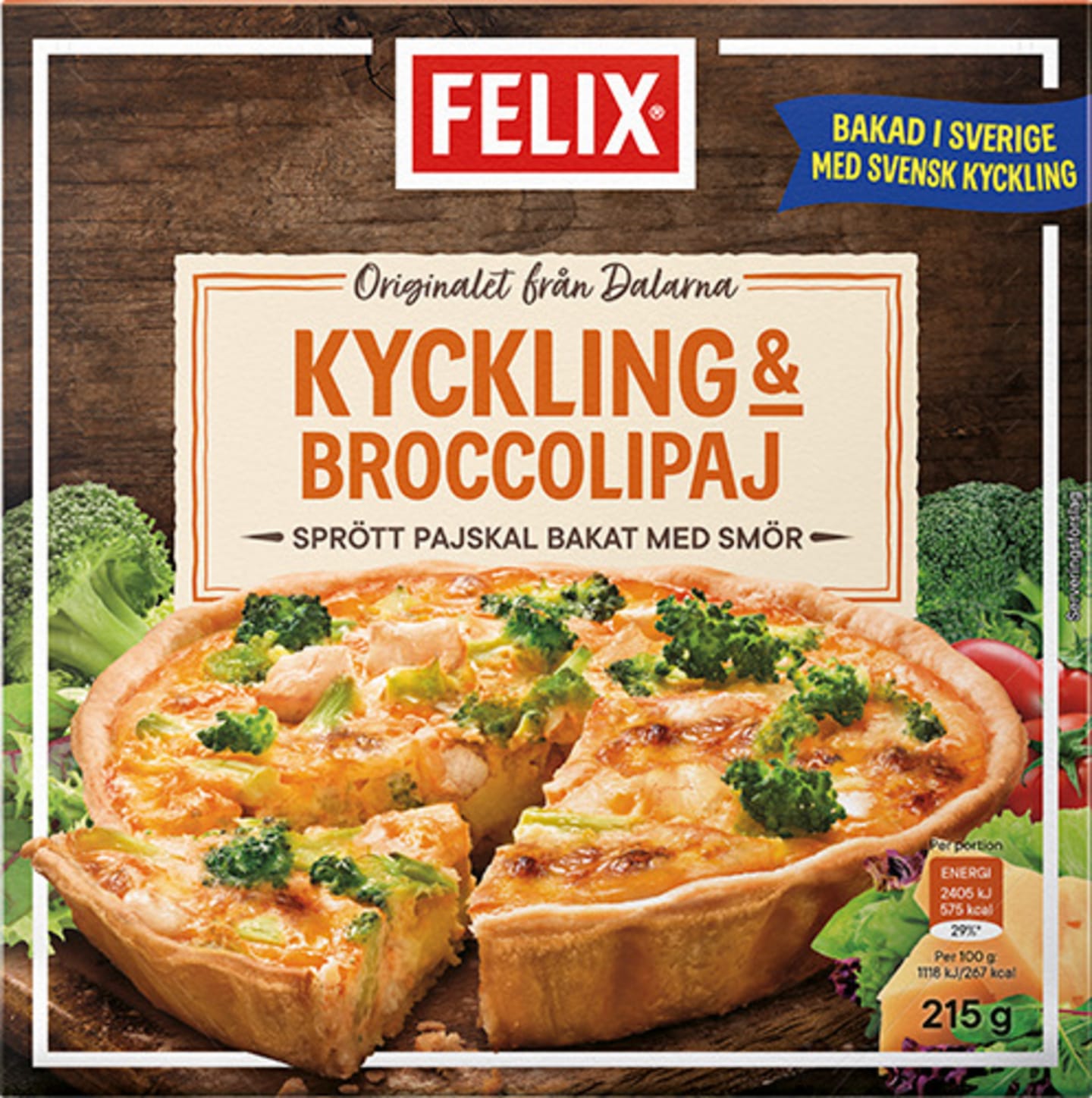 Kyckling & Broccolipaj 215g - Bild 1 av 1