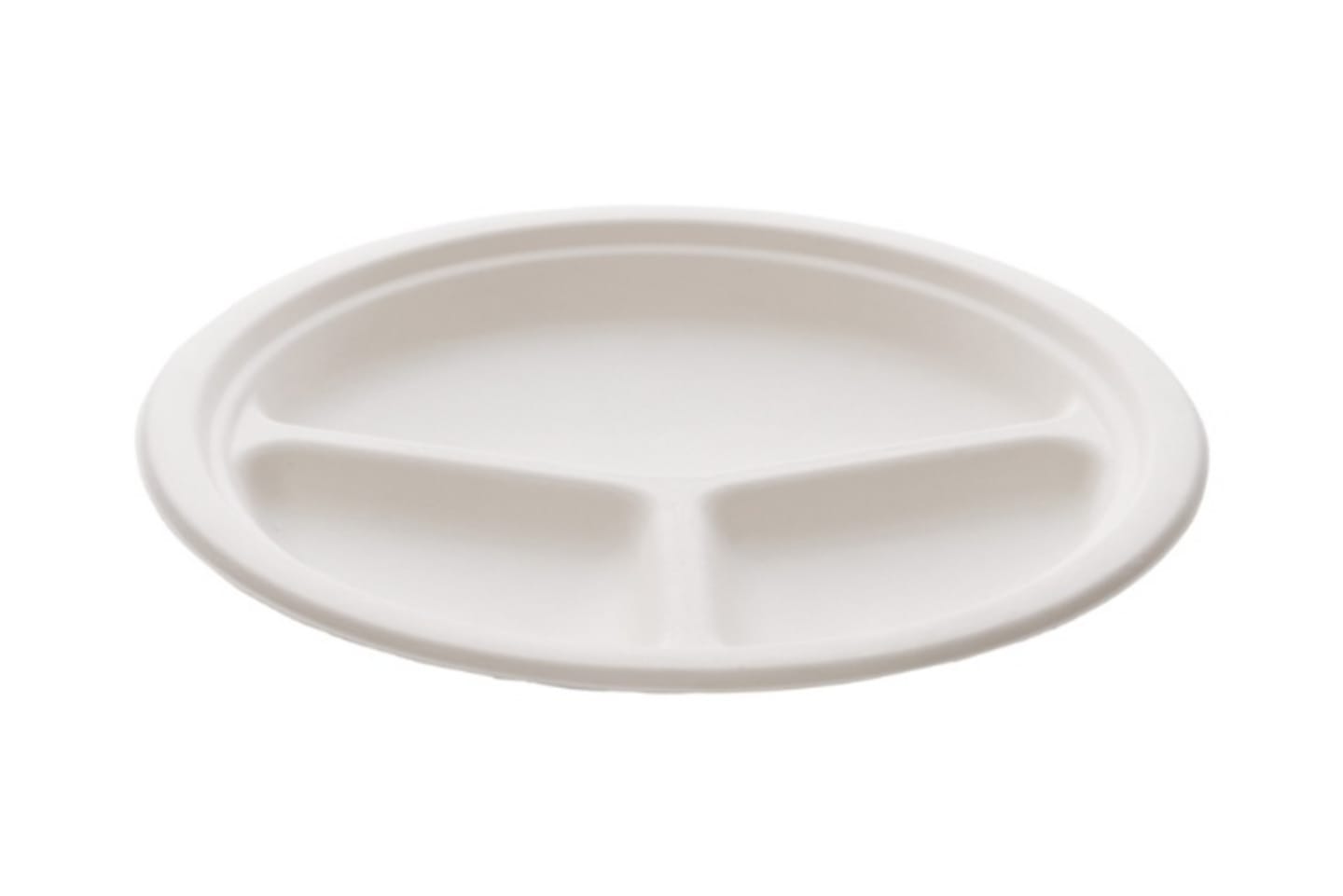 Tallrik 3 delad bagasse 26cm 50st