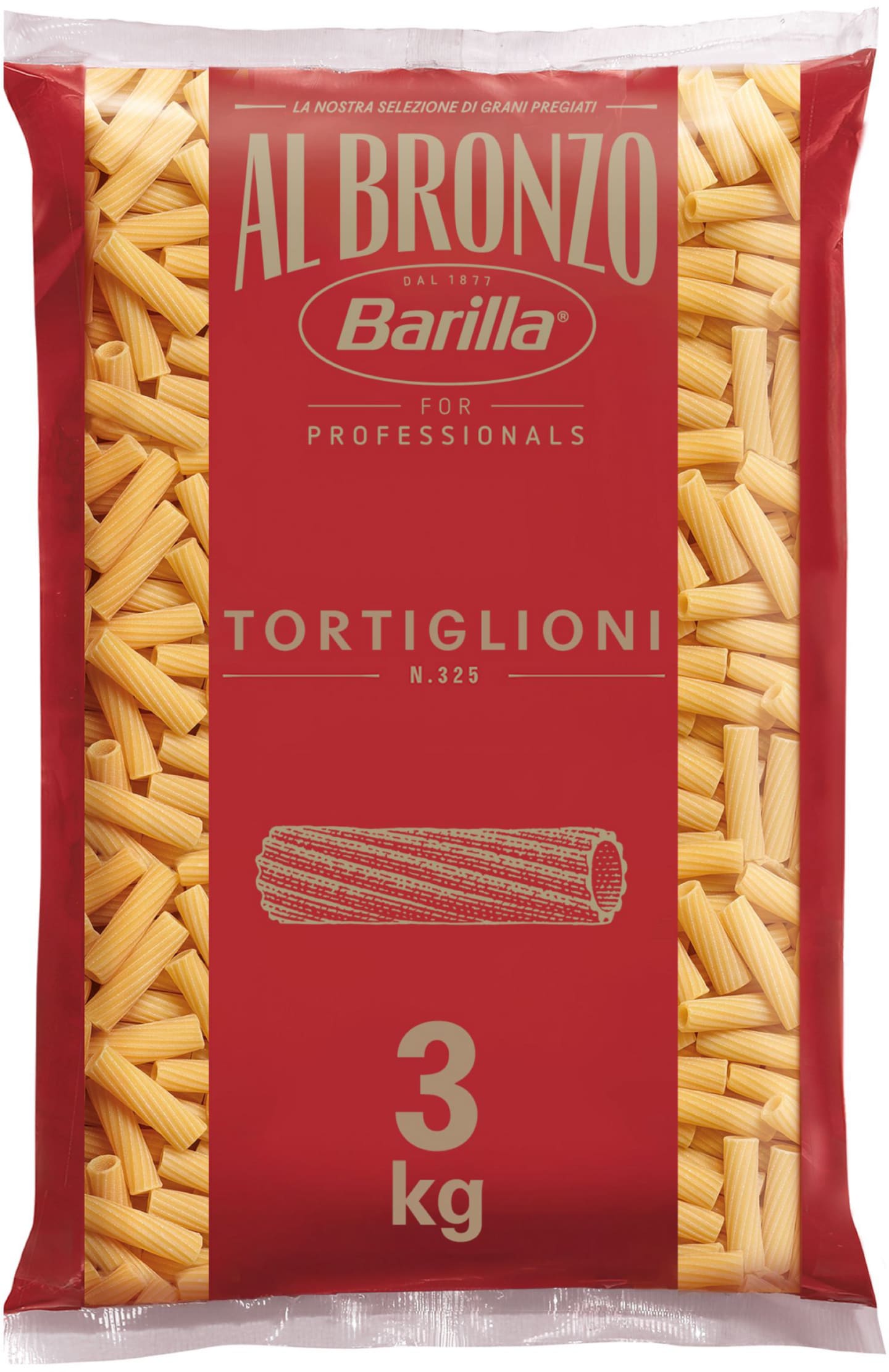 Pasta Tortiglioni Al Bronzo 3kg