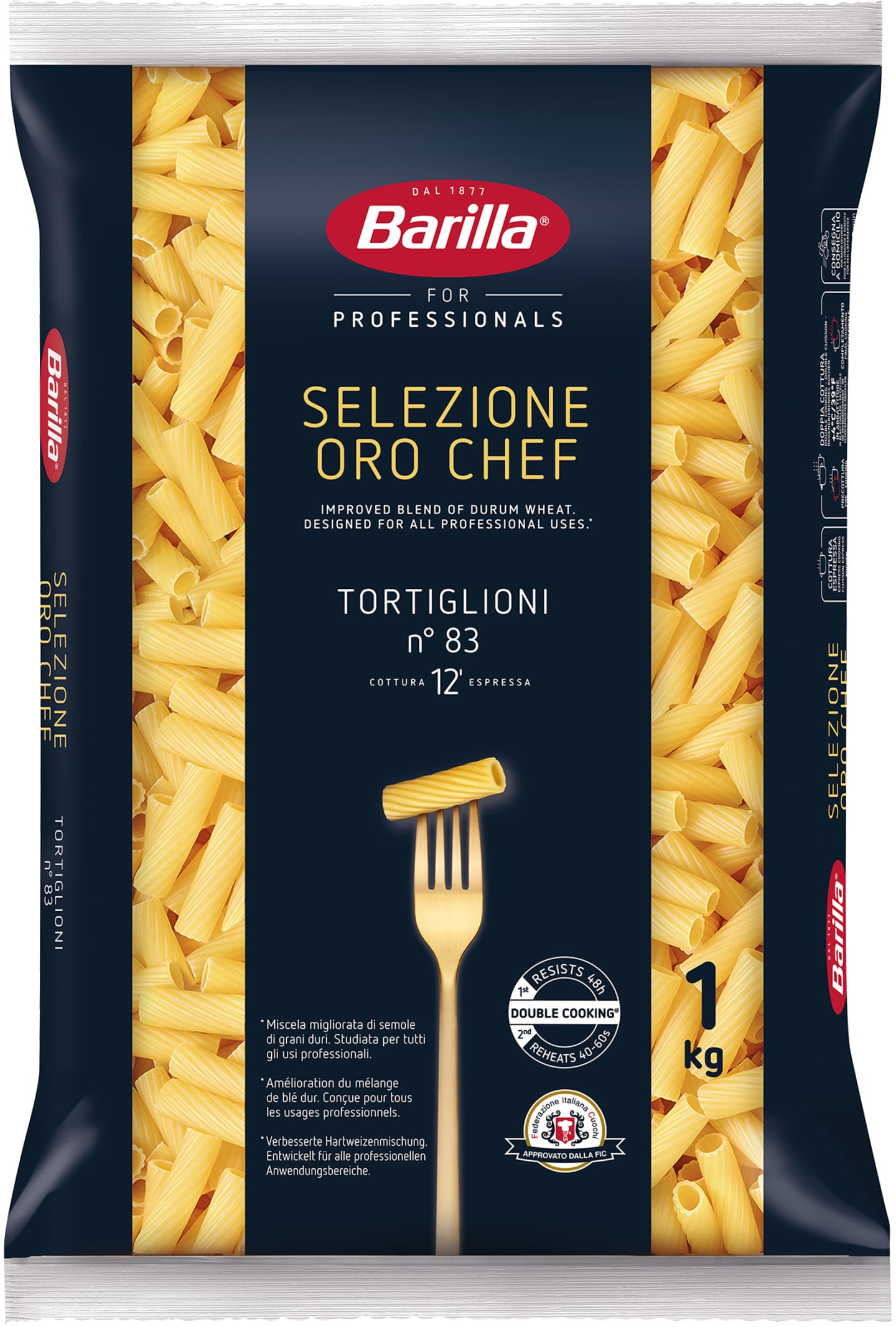 Pasta Tortiglioni Selezione Oro Chef 1kg - Bild 1 av 2