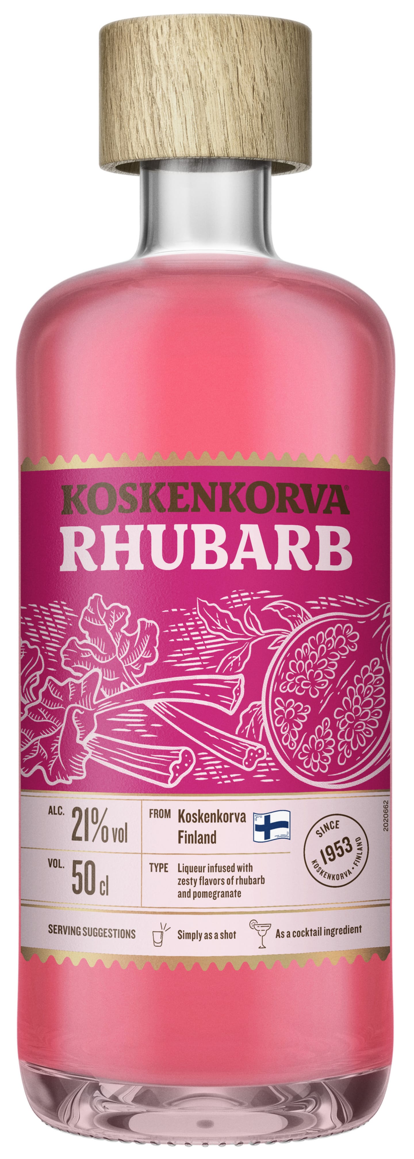 Koskenkorva Rhubarb 21% 50cl