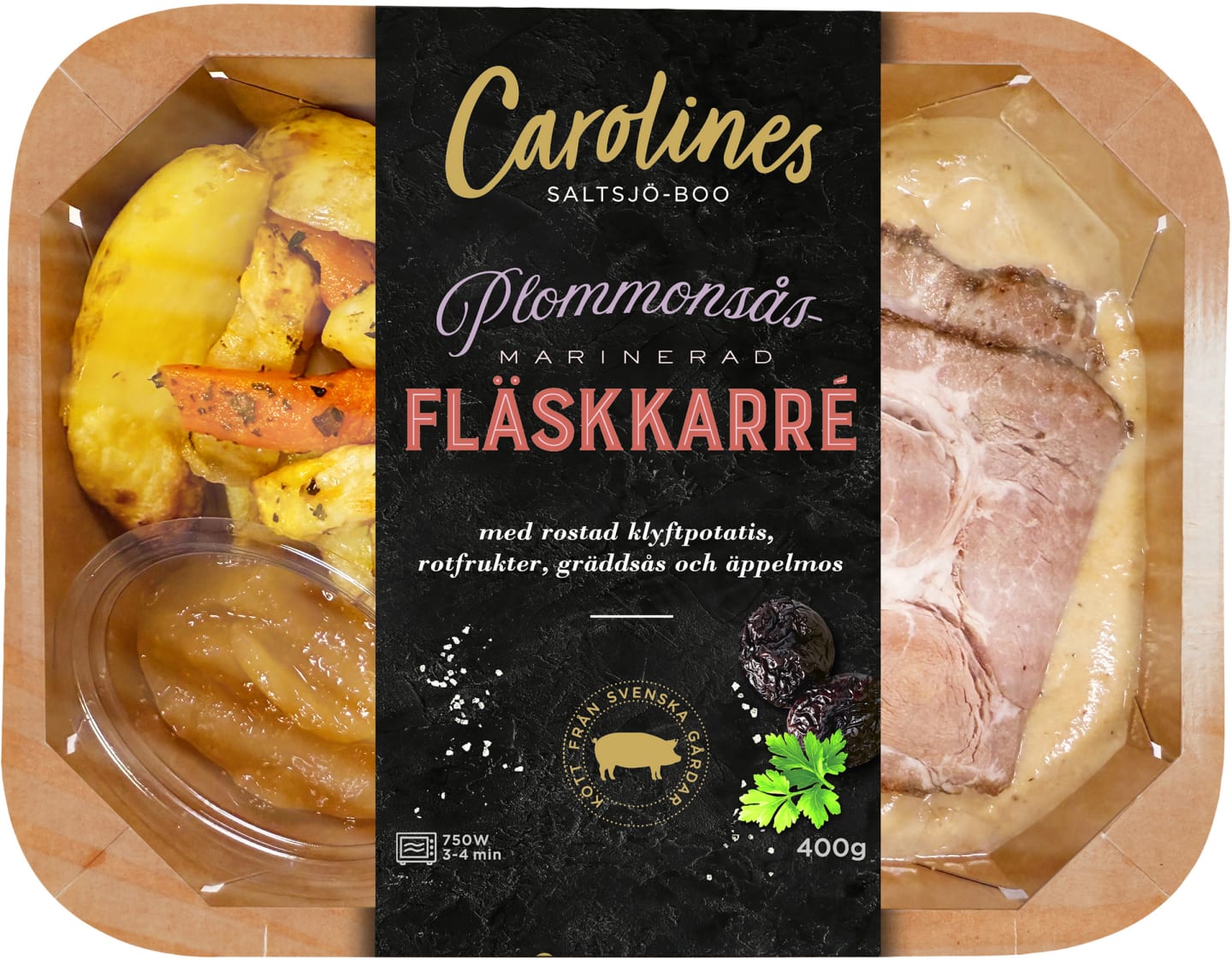 Fläskkarré med rostad klyftpotatis 400g