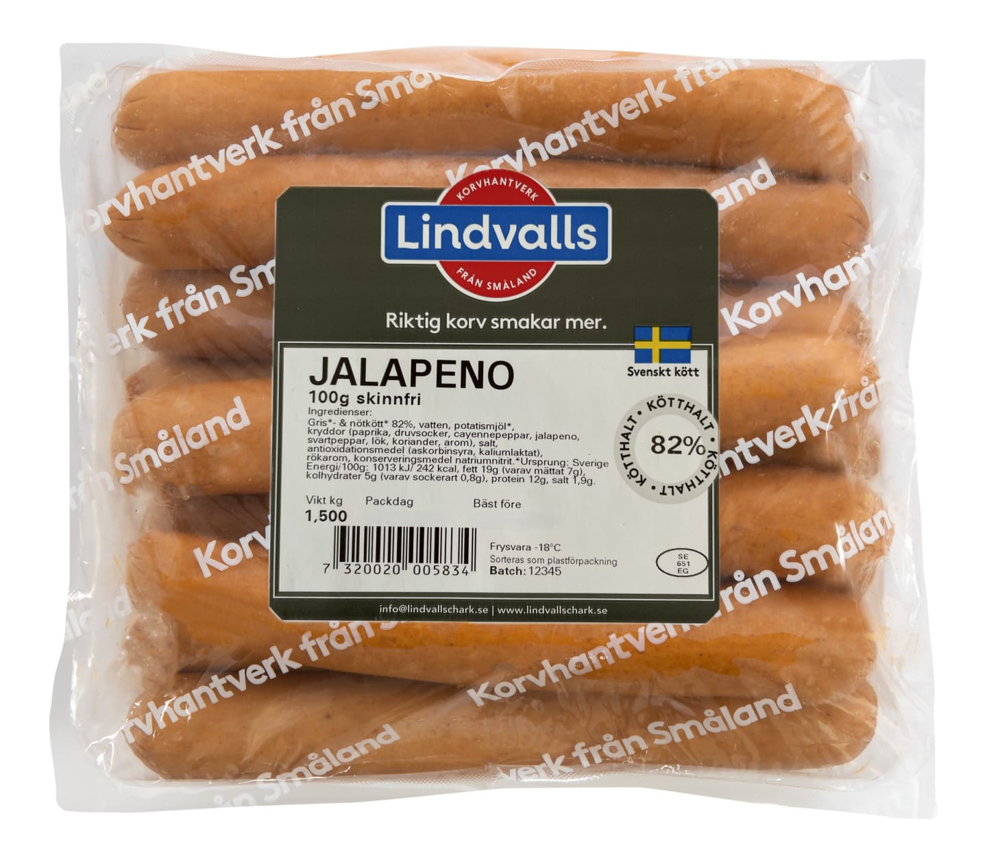 Grillkorv Jalapeno 100g