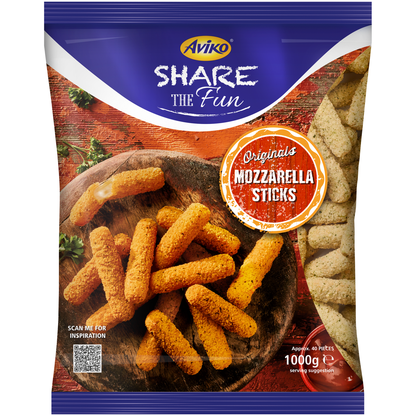 Mozzarella sticks 1kg