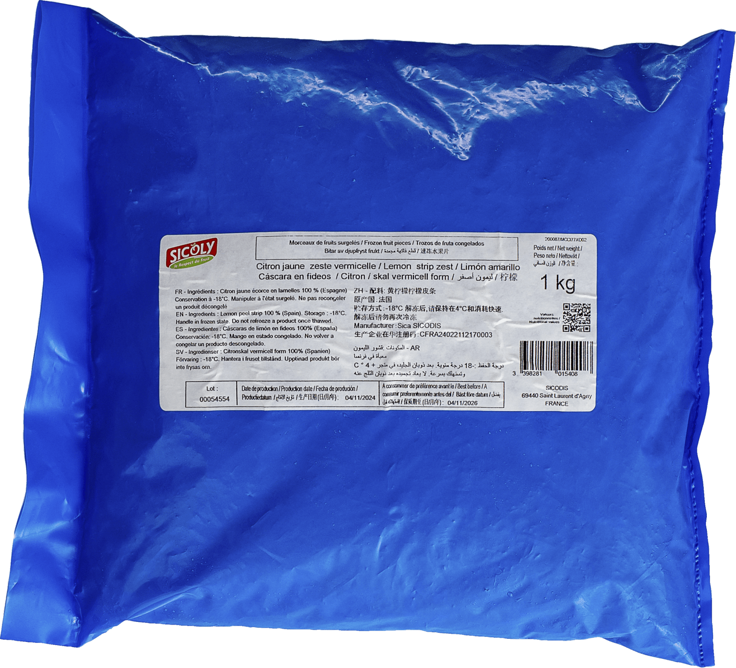 Citronskal zeste 1kg