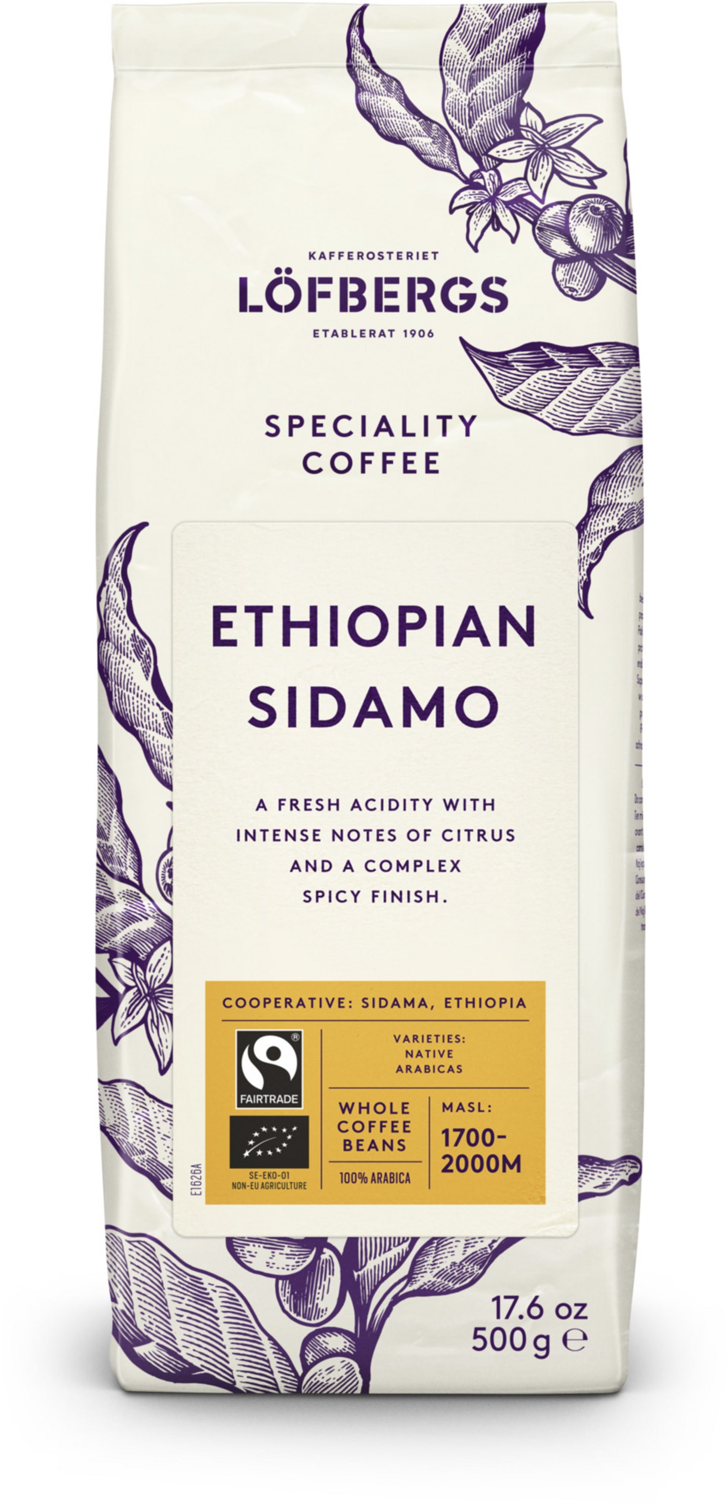 Löfbergs Ethiopian Sidamo hel böna 500g