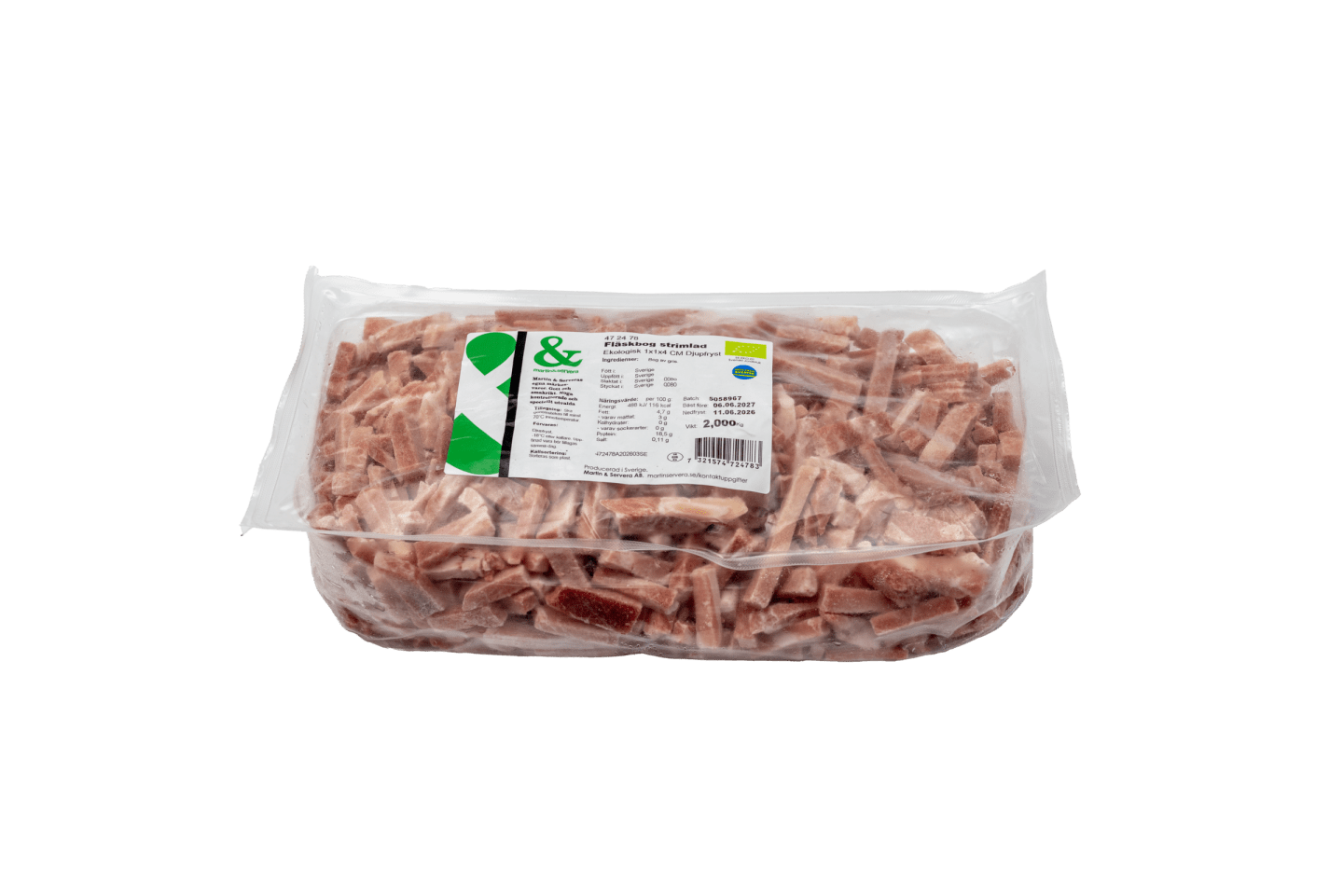 Fläskbog strimlad EKO 1x1x4 2kg - Bild 1 av 2
