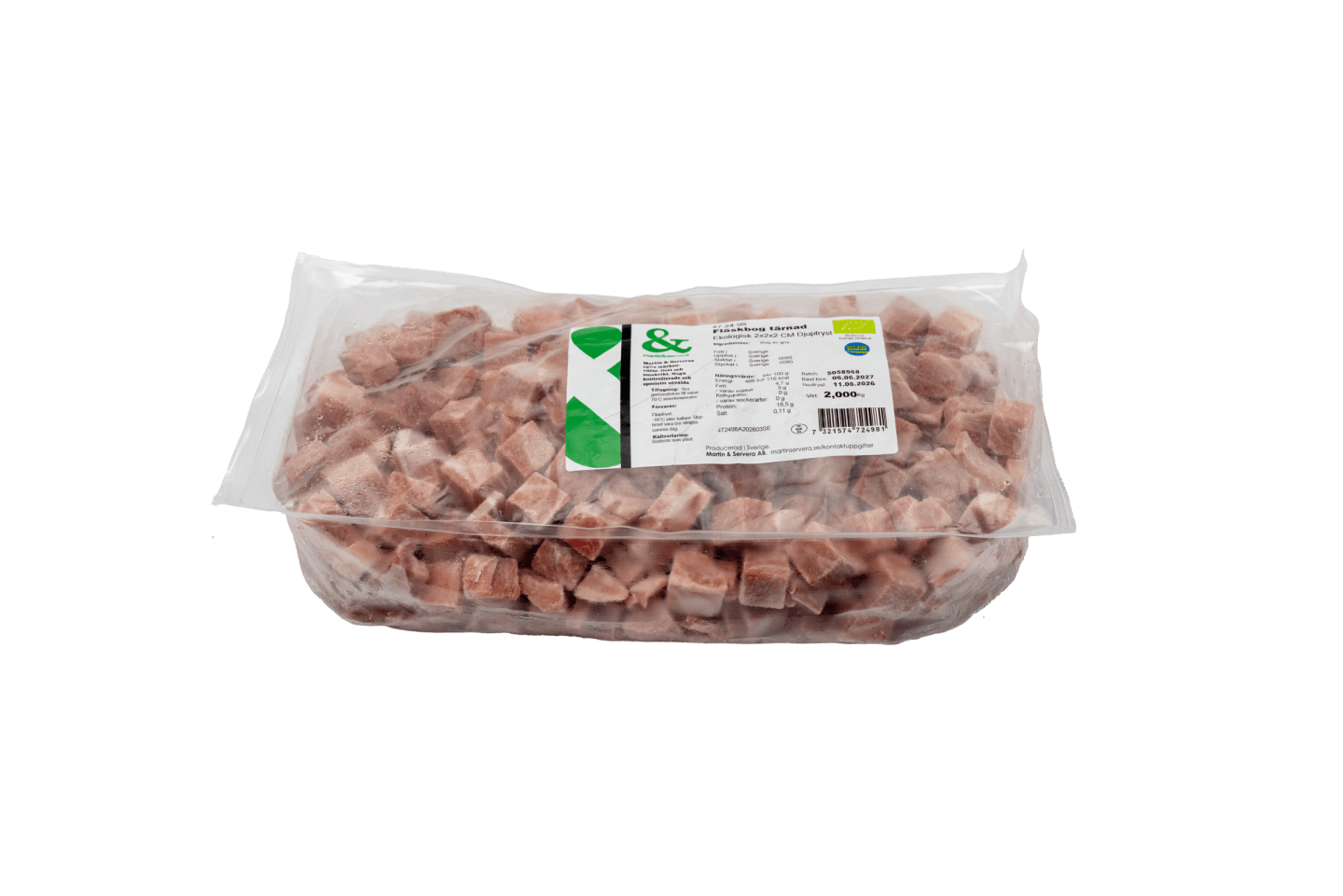 Fläskbog tärnad EKO 2x2x2 2kg - Bild 1 av 2