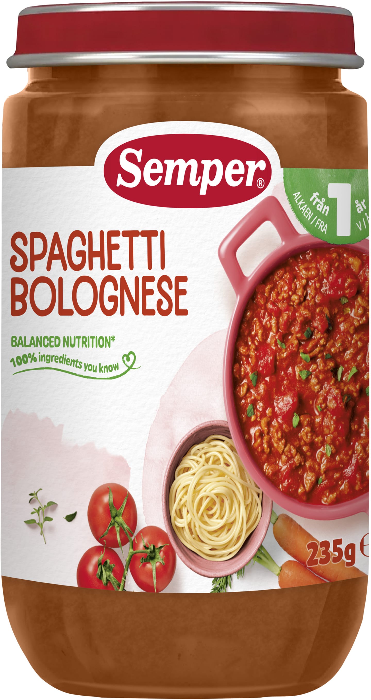 Spagetti Bolognese 1 år 235g