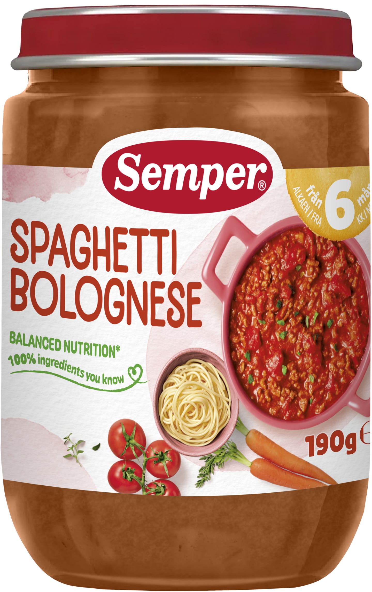 Spagetti Bolognese 6m 190g