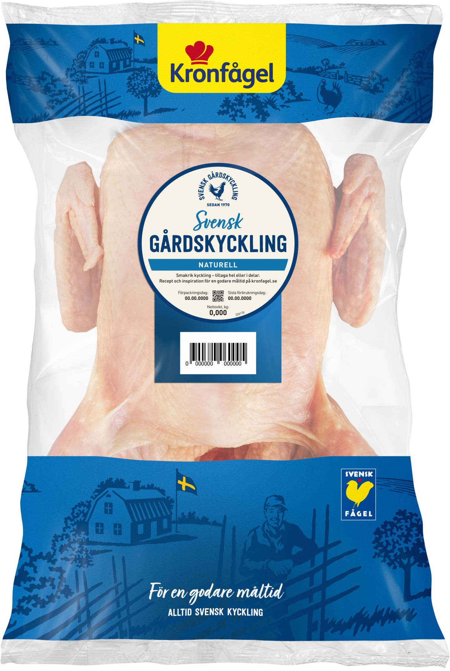 Gårdskyckling hel 1,2kg