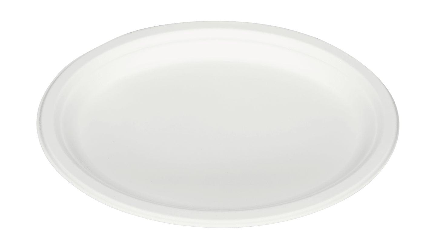 Tallrik bagasse oval vit 20x26