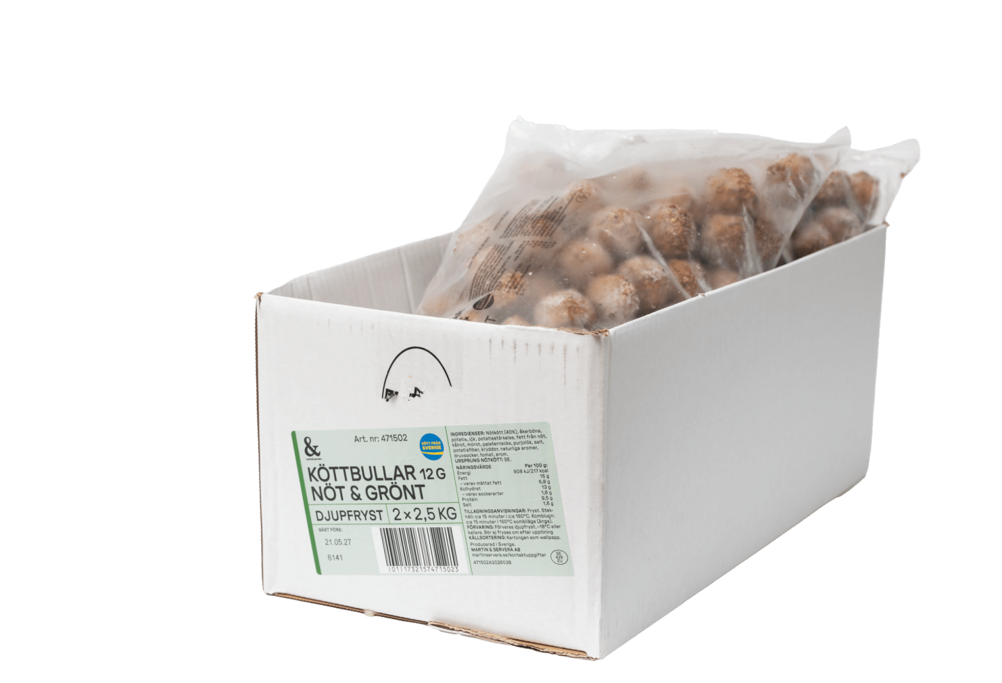Köttbulle Nöt & Grönt 12g/2,5kg - Bild 1 av 2