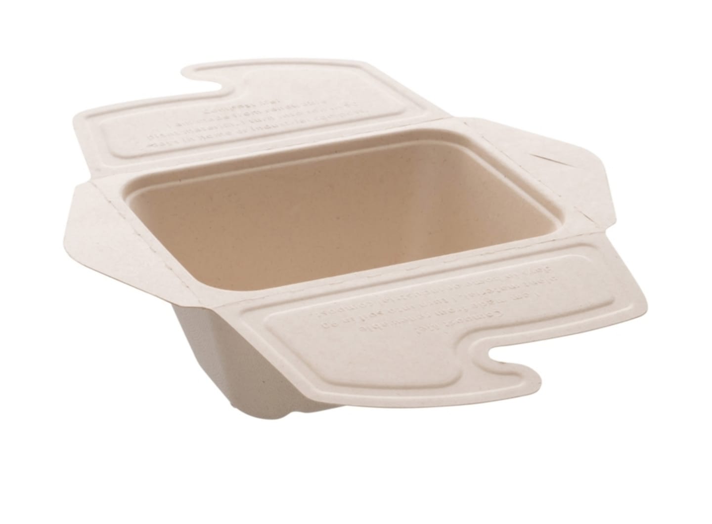 Hämtbox bagasse 750ml 17x12cm 2x100st