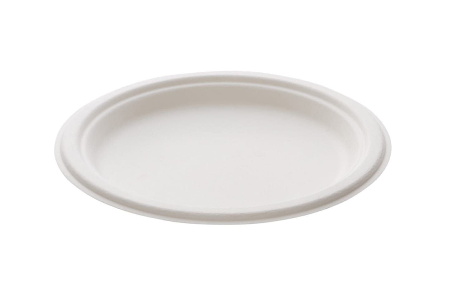 Tallrik rund bagasse vit D23cm 50st