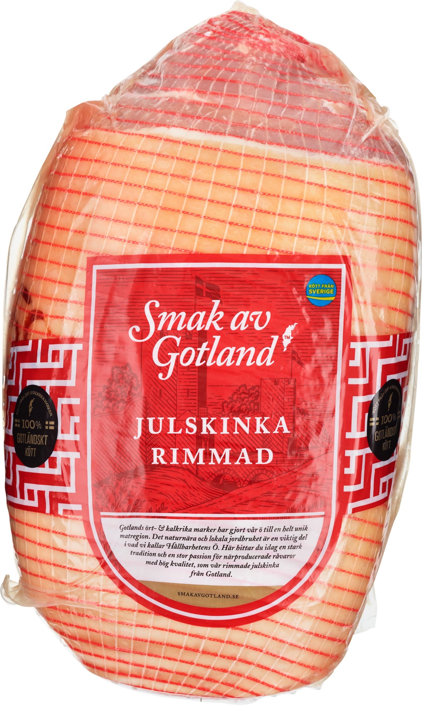 Julskinka rimmad 3-del m svål 3,2 kg