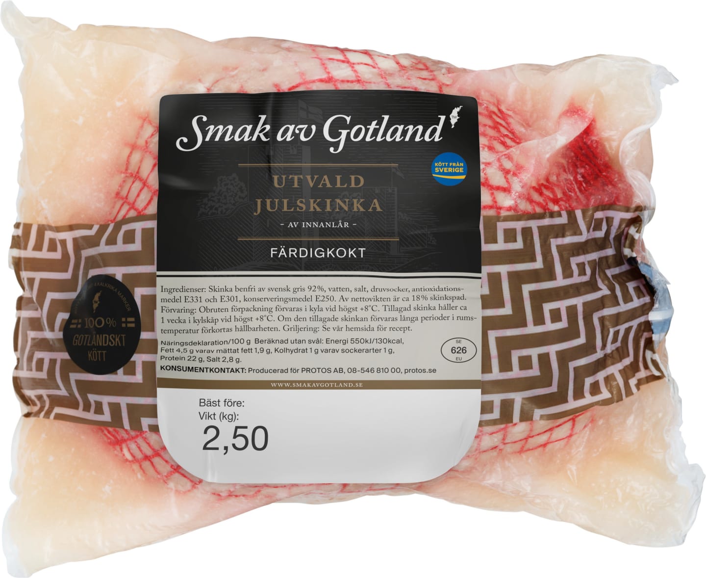 Julskinka kokt av innanlår 2,5kg