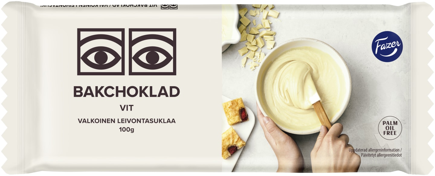 Ögon bakchoklad vit 100g