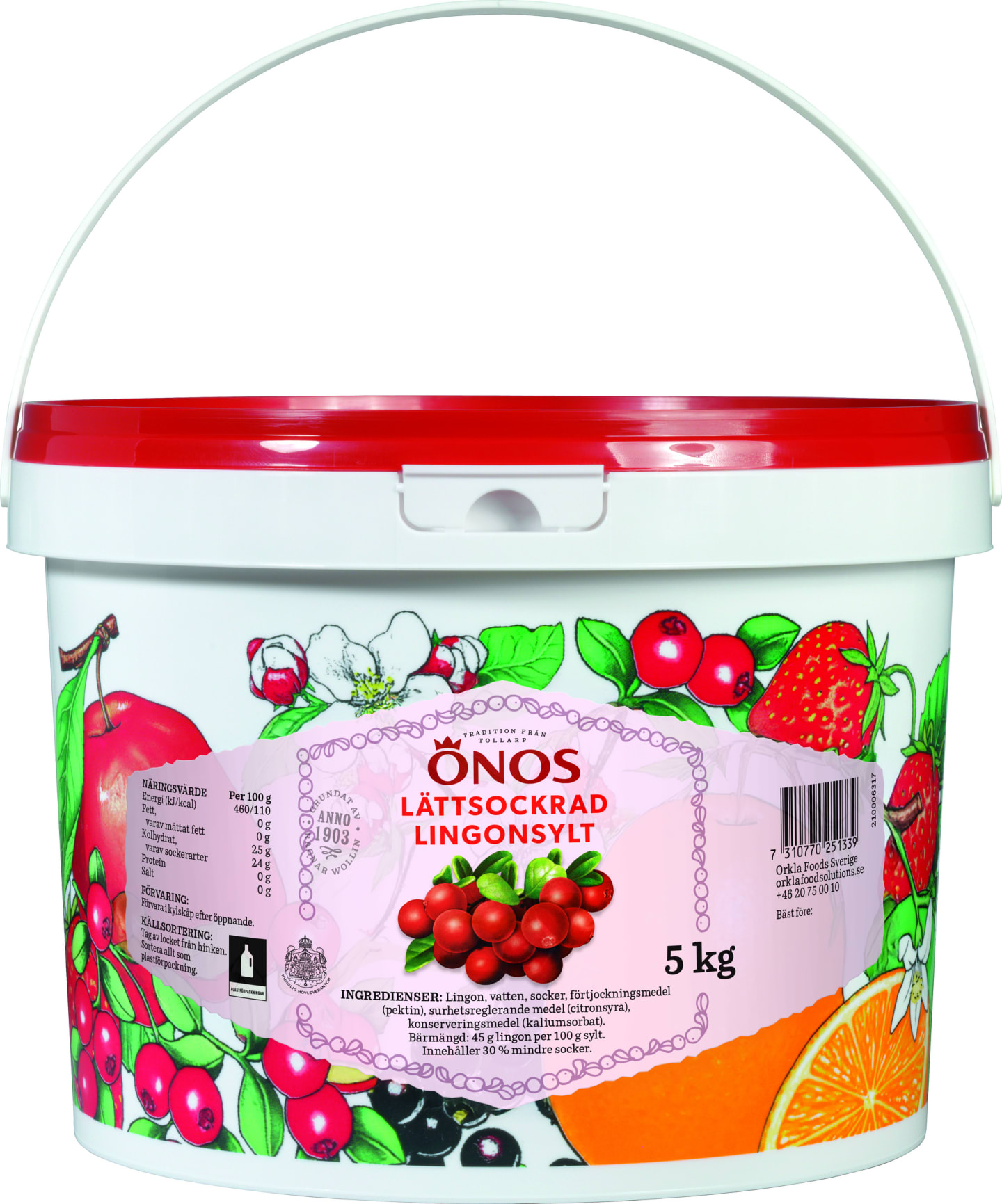 Lingonsylt lättsockrad 5kg - Bild 1 av 1