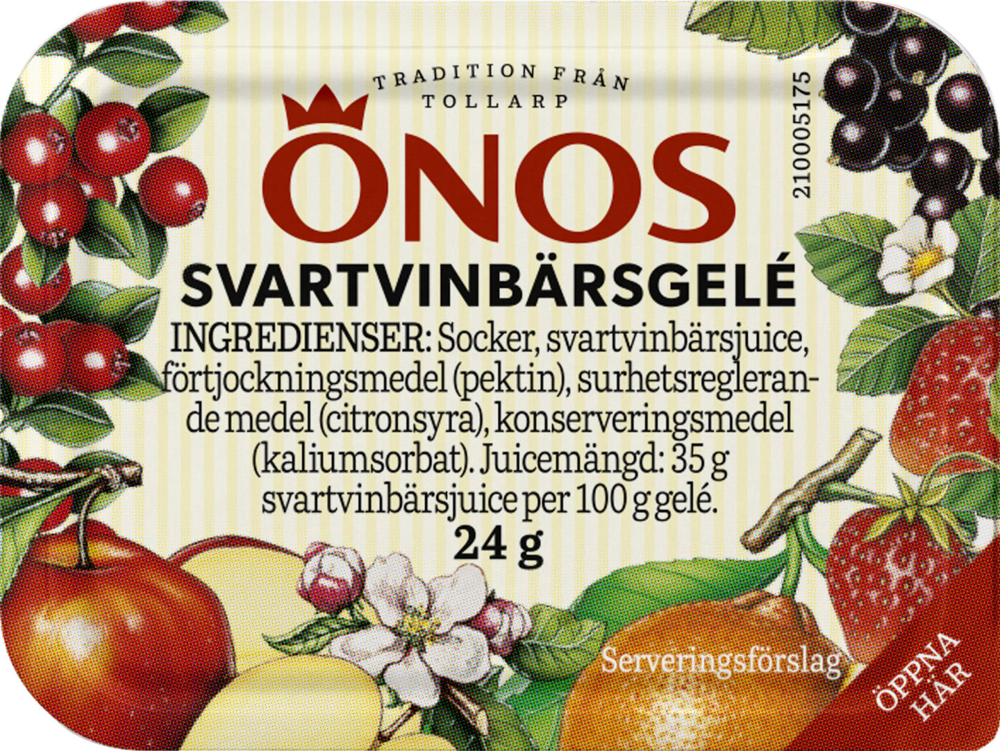 Svartvinbärsgelé portion 24g - Bild 1 av 1
