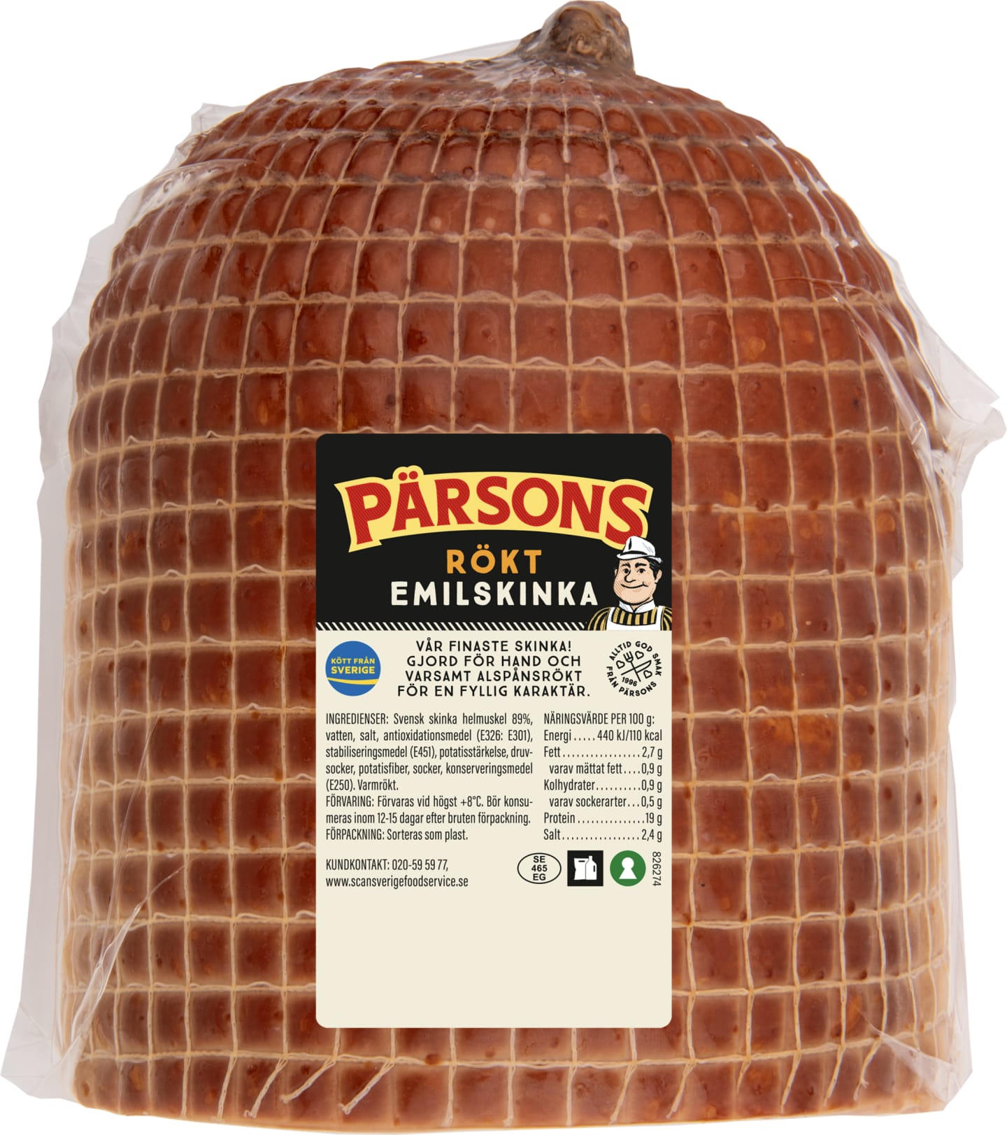 Emilskinka rökt 2,5kg - Bild 1 av 2
