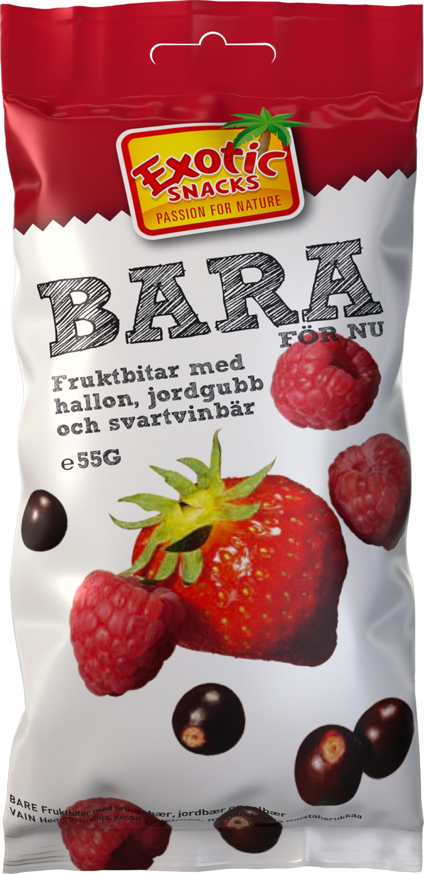 BARA Jordgubb Hallon Svartvinbär 55g