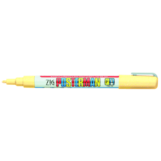 Penna vattenfast gul 1mm